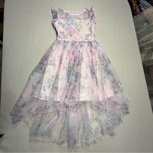 Zhenzi Girls Elegant High Low Layered Formal Dress - Size Small (6/6X)